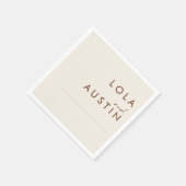 einfache Wüste | Natürliche weiße Hochzeit Napkins Serviette (Ecke)