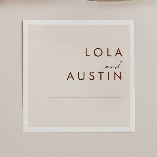 einfache Wüste | Natürliche weiße Hochzeit Napkins Serviette