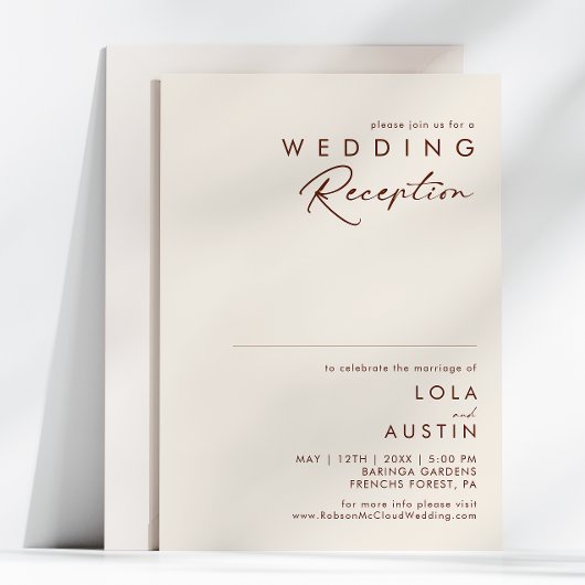 einfache Wüste | Natürliche weiße Hochzeitsempfehl Einladung