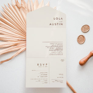 Einfache Wüste   Natürliche weiße Versiegelung und All In One Einladung