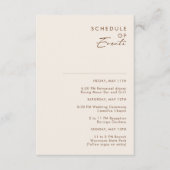 einfache Wüste | Natürlicher weißer Veranstaltungs Begleitkarte (Vorderseite)