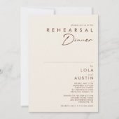 einfache Wüste | Natürliches weißes Probe Abendess Einladung (Vorderseite)