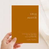 einfache Wüste | Orange Burnt in einer Einladung