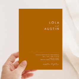 einfache Wüste | Orange Burnt in einer Einladung