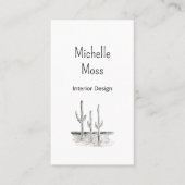 Einfache Wüste Südwestkaktus QR-Code Visitenkarte (Vorderseite)