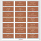 einfache Wüste | Terracotta Address Labels (Blatt)