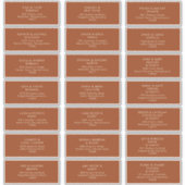 einfache Wüste | Terracotta Address Labels (Vorderseite)