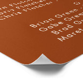 einfache Wüste | Terracotta Alphabetische Sitzplät Poster (Ecke)