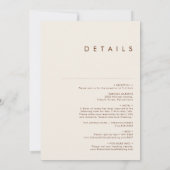 einfache Wüste | Terracotta auf einer Hochzeit Einladung (Rückseite)