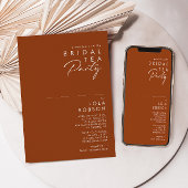 einfache Wüste | Terracotta Bridal Tee Party Einladung