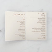 einfache Wüste | Terracotta Folded Wedding Program Programm (Innenseite)