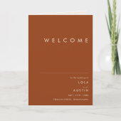 einfache Wüste | Terracotta Folded Wedding Program Programm (Vorderseite)