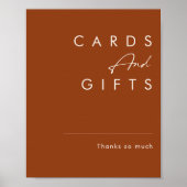 einfache Wüste | Terracotta-Karten und Geschenke-Z Poster (Vorne)