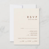 einfache Wüste | Terracotta Menu Choice RSVP Card Karte (Vorderseite)