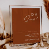 einfache Wüste | Terracotta Oh Snap Wedding Hashta Poster