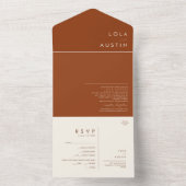 einfache Wüste | Terracotta-Siegel und Senden All In One Einladung (Innen Boden)