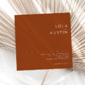 einfache Wüste | Terracotta Square Einladung