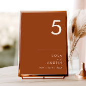 einfache Wüste | Terracotta-Tischnummer Tischnummer