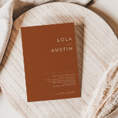 einfache Wüste | Terracotta Wedding Einladung