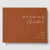 einfache Wüste | Terracotta Wedding Guest Book Gästebuch (Vorderseite)