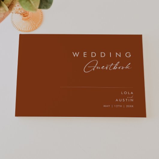 einfache Wüste | Terracotta Wedding Guest Book Gästebuch
