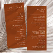 einfache Wüste | Terracotta Wedding Program Programm