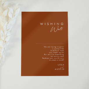 einfache Wüste Terracotta Wedishing Well Begleitkarte