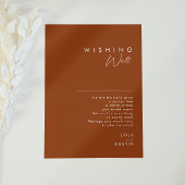 einfache Wüste | Terracotta Wedishing Well Begleitkarte