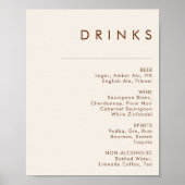einfache Wüste | Zeichen des "Natural White Drinks Poster (Vorne)