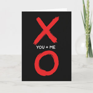Einfache Xo You And Me Karte