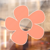 Einfache Y2k Pink Blume Big Fensteraufkleber (Blatt 2)