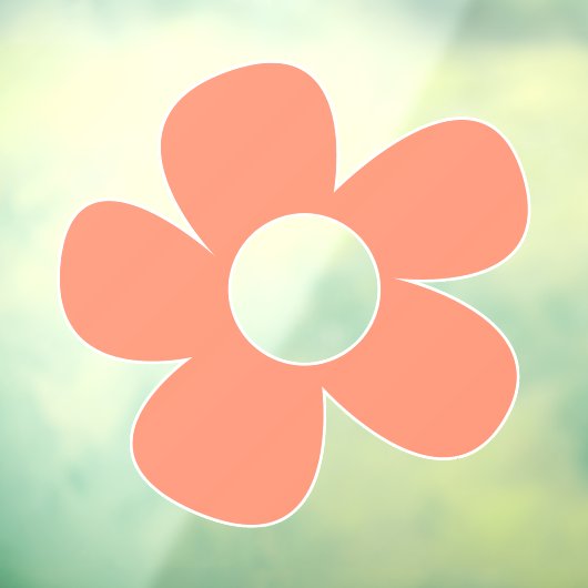 Einfache Y2k Pink Blume Big Fensteraufkleber (Blatt 3)