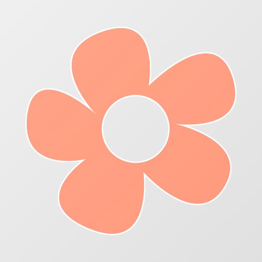 Einfache Y2k Pink Blume Big Fensteraufkleber (Blatt)