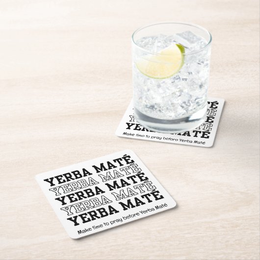 Einfache YERBE-MATE machen Zeit, um benutzerdefini Rechteckiger Pappuntersetzer (Vor Ort)