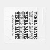 Einfache YERBE MATE Motivierend White Fleecedecke (Vorderseite (Horizontal))