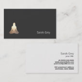 Einfache Yoga Mediation Pose Business Card Visitenkarte (Vorne/Hinten)