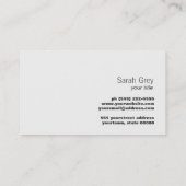 Einfache Yoga Mediation Pose Business Card Visitenkarte (Rückseite)