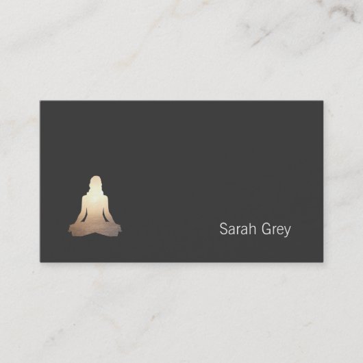 Einfache Yoga Mediation Pose Business Card Visitenkarte (Vorderseite)