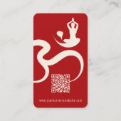 Einfache Yoga Om Ohm Calligraphy Zen Business Card Visitenkarte (Rückseite)