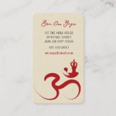 Einfache Yoga Om Ohm Calligraphy Zen Business Card Visitenkarte (Vorderseite)