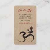 Einfache Yoga Om Ohm Calligraphy Zen Business Card Visitenkarte (Vorderseite)