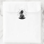 Einfache Yoga-Silhouette Runder Aufkleber (Tasche)