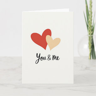 Einfache You-And-Me-Karte Karte