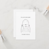 Einfache "You are Phantastische" Begrüßung durch W Karte (Vorderseite/Rückseite Beispiel)