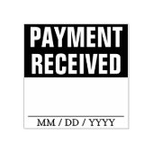 Einfache "ZAHLUNG ERHALTEN" Briefmarke aus Kautsch Gummistempel (Prägung)