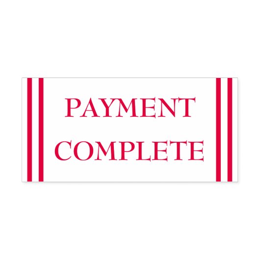 Einfache "ZAHLUNGSVOLLSTÄNDIGE" Briefmarke aus Gum Permastempel (Design)