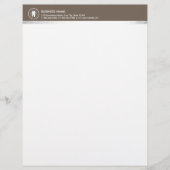 Einfache Zahn-Ikonen-Brown-Grenzberufliches Briefbogen (Vorderseite)