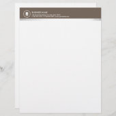 Einfache Zahn-Ikonen-Brown-Grenzberufliches Briefbogen (Vorne/Hinten)