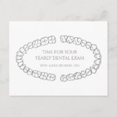 Einfache Zahnarztleute Zahnersatz-Erinnerung Postkarte (Vorderseite)