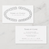 Einfache Zahnarztleute Zahnersatz-Erinnerung Terminkarte (Vorne/Hinten)